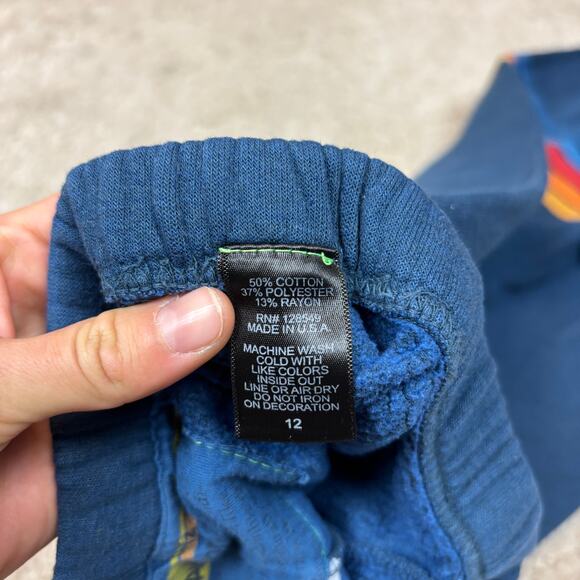 Aviator Nation Rainbow Stitch Sweatpants Joggers Kids Youth 12 Retro Kidcore - Picture 8 of 11